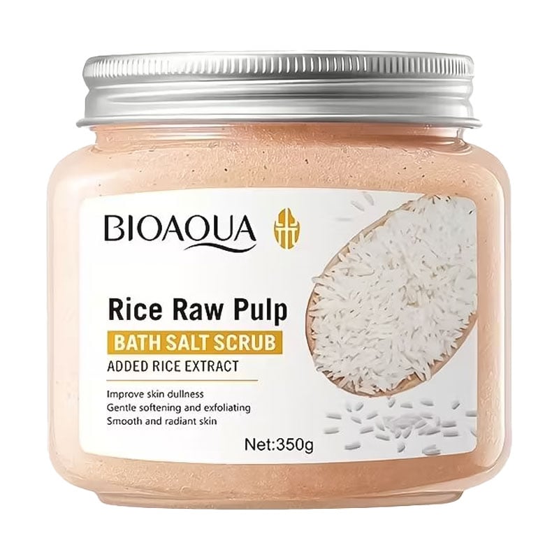 Сольовий скраб для тіла Bioaqua Rice Raw Pulp Bath Salt Scrub, 350 г